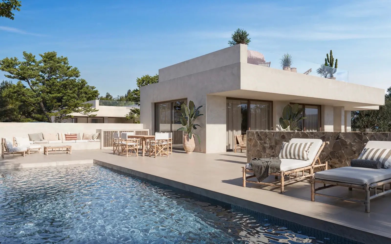 Turnkey villa at Las Colinas, Arborea, front view
