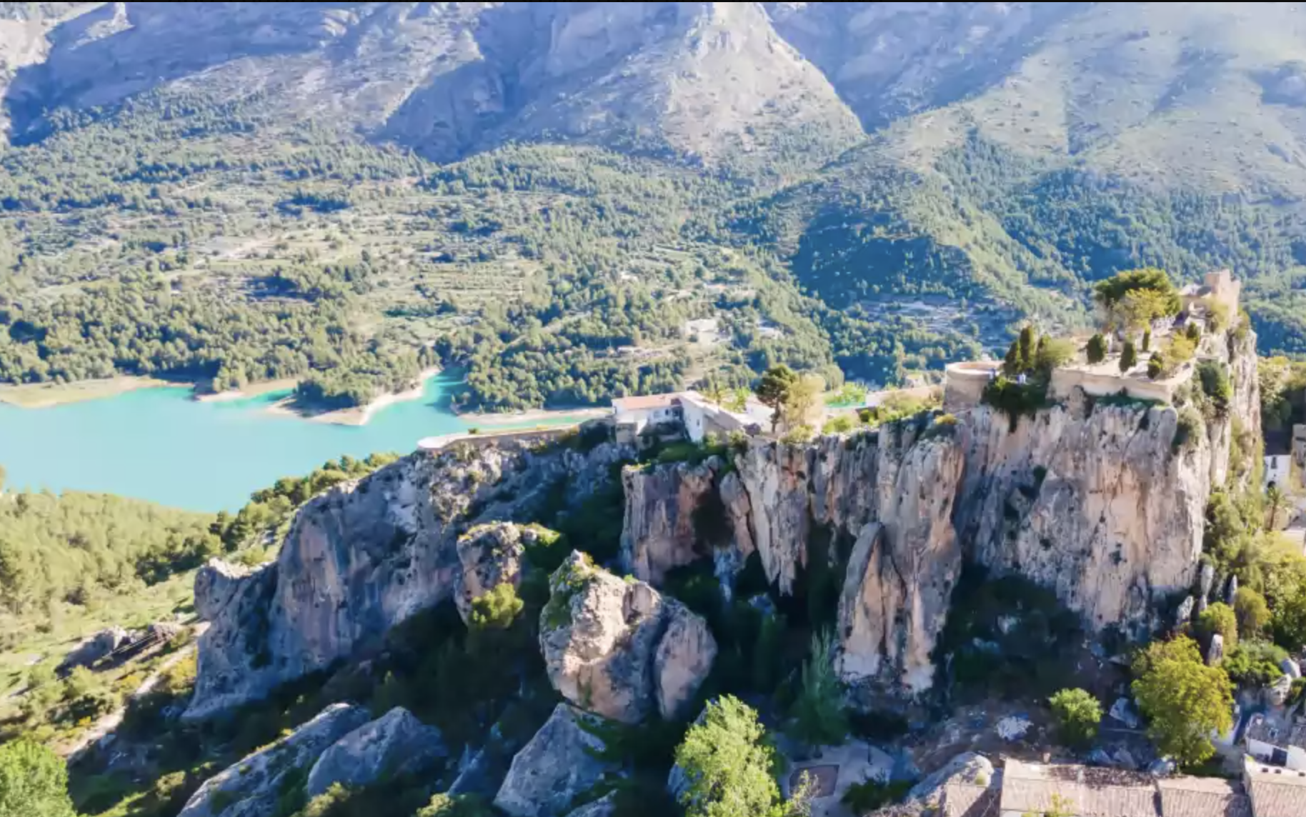 Guadalest sett ovenfra